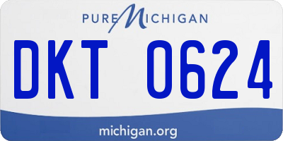 MI license plate DKT0624