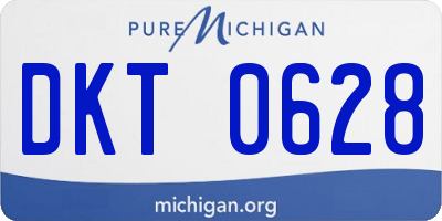 MI license plate DKT0628