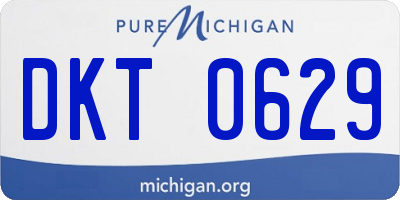 MI license plate DKT0629