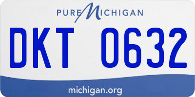 MI license plate DKT0632