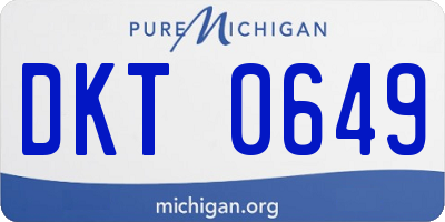 MI license plate DKT0649