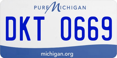 MI license plate DKT0669
