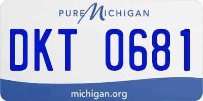 MI license plate DKT0681