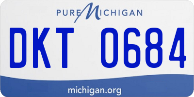 MI license plate DKT0684