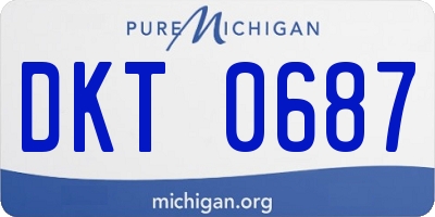 MI license plate DKT0687