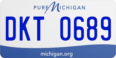 MI license plate DKT0689