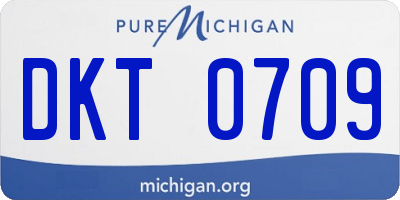 MI license plate DKT0709