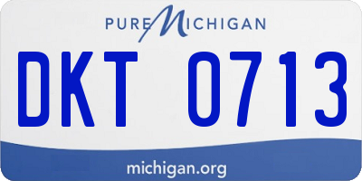 MI license plate DKT0713