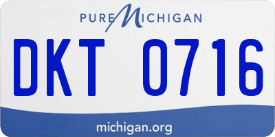 MI license plate DKT0716
