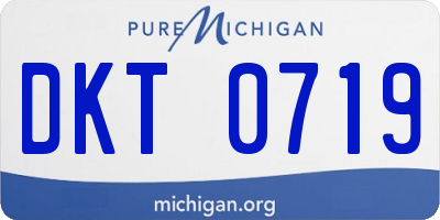 MI license plate DKT0719