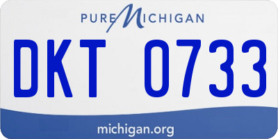 MI license plate DKT0733
