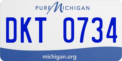 MI license plate DKT0734