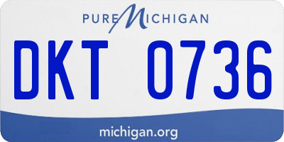 MI license plate DKT0736