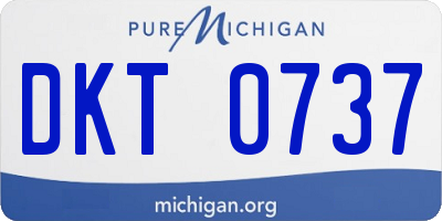 MI license plate DKT0737