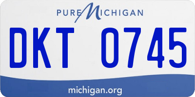 MI license plate DKT0745