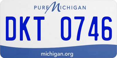 MI license plate DKT0746