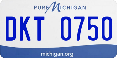 MI license plate DKT0750
