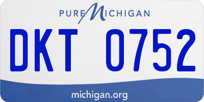 MI license plate DKT0752