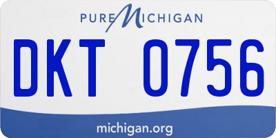 MI license plate DKT0756