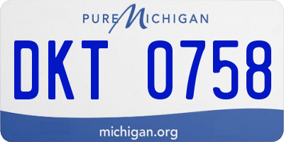 MI license plate DKT0758