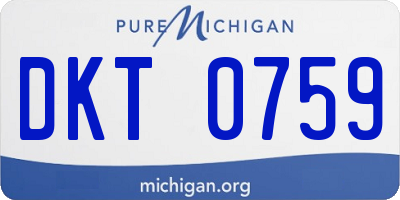 MI license plate DKT0759