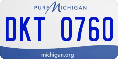 MI license plate DKT0760