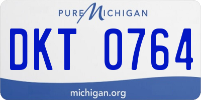 MI license plate DKT0764