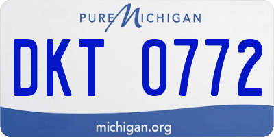 MI license plate DKT0772