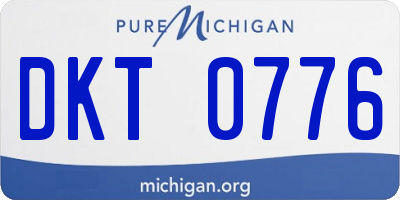 MI license plate DKT0776