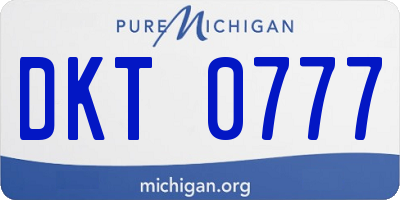 MI license plate DKT0777