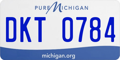 MI license plate DKT0784