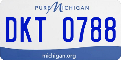 MI license plate DKT0788