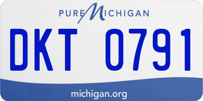 MI license plate DKT0791