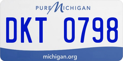MI license plate DKT0798