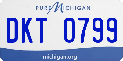 MI license plate DKT0799