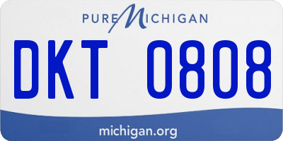 MI license plate DKT0808