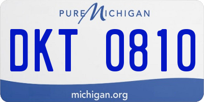MI license plate DKT0810