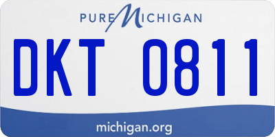MI license plate DKT0811