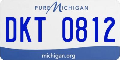 MI license plate DKT0812