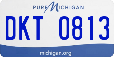 MI license plate DKT0813