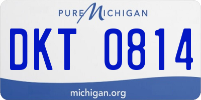 MI license plate DKT0814
