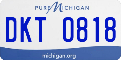 MI license plate DKT0818