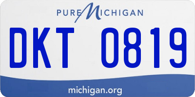 MI license plate DKT0819