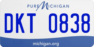 MI license plate DKT0838