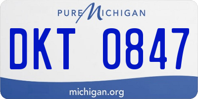 MI license plate DKT0847