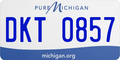MI license plate DKT0857