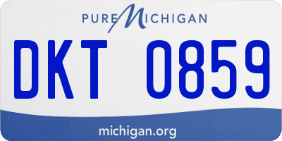 MI license plate DKT0859