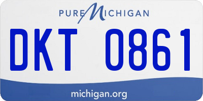 MI license plate DKT0861