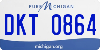 MI license plate DKT0864