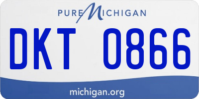 MI license plate DKT0866